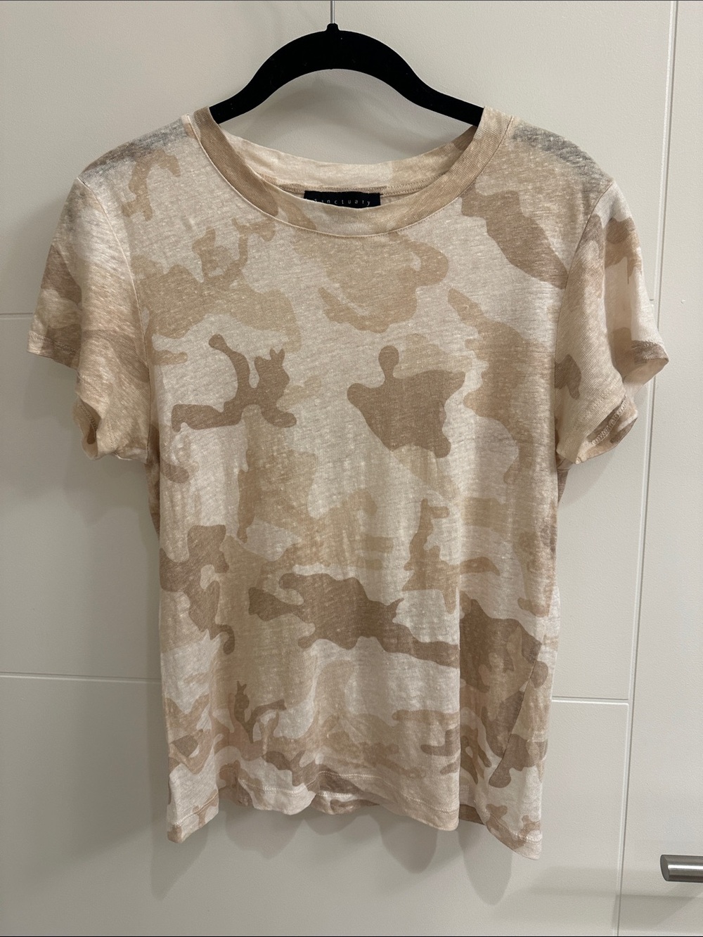 Sanctuary Beige Camo Short Sleeve Tee